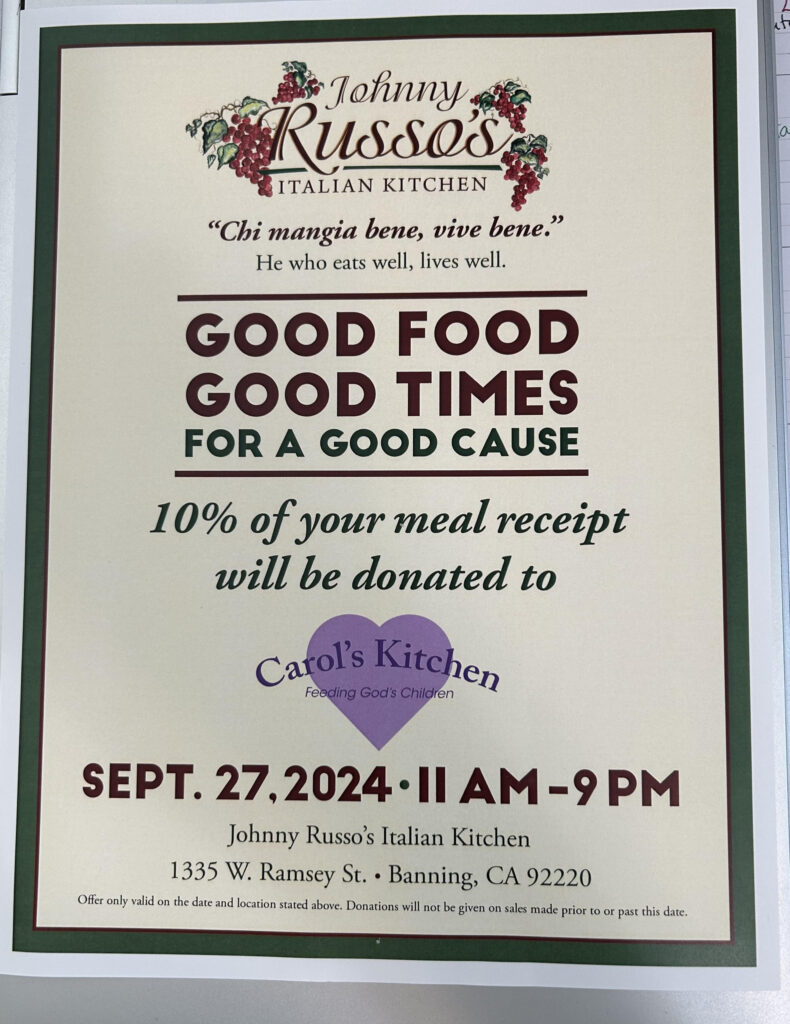 Johnny Russo's / Carol's Kitchen Fundraiser @ Johnny Russo's Italian Restaurant