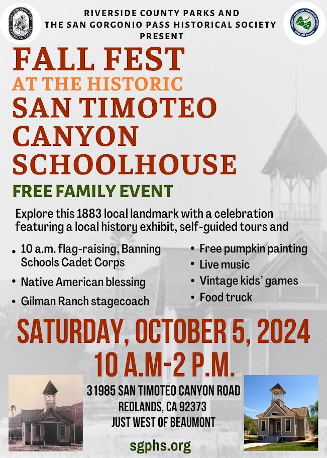 Fall Fest Free Family Event @ San Timoteo Canyon Schoolhouse | Redlands | California | United States