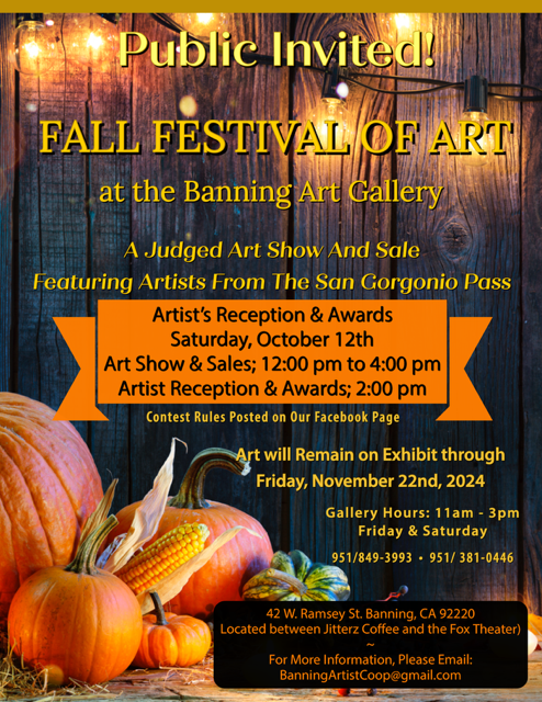 Fall Festival of Art @ Banning Art Gallery | Banning | California | United States