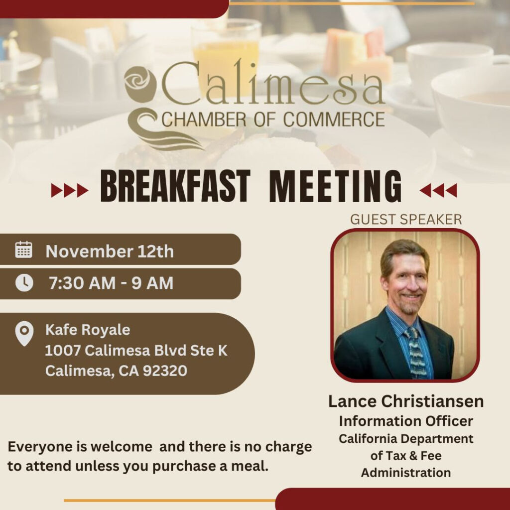 Calimesa Breakfast Meeting @ Kafe Royale | Calimesa | California | United States