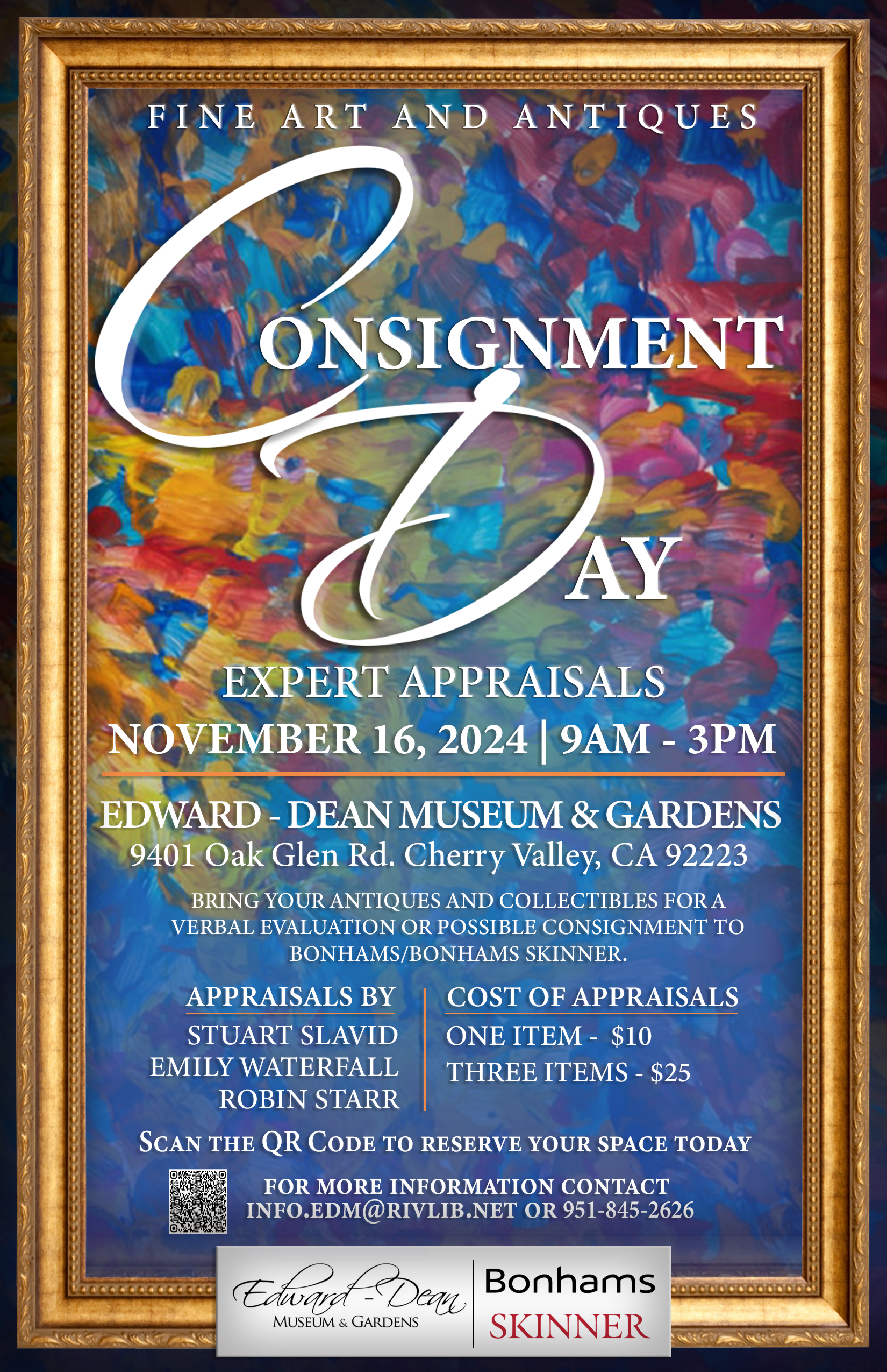 Fine Art & Antique Consignment Day @ Edward-Dean Museum | Cherry Valley | California | United States