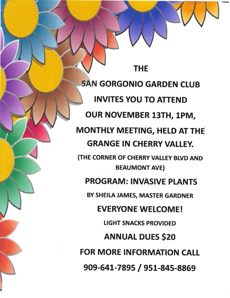 "Invasive Plants" Garden Club Meeting @ The Grange