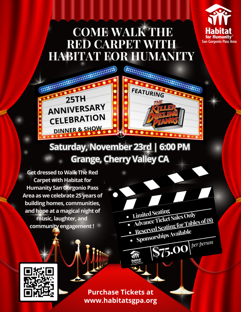 Habitat for Humanity 25th Anniversary Celebration @ Cherry Valley Grange | Beaumont | California | United States