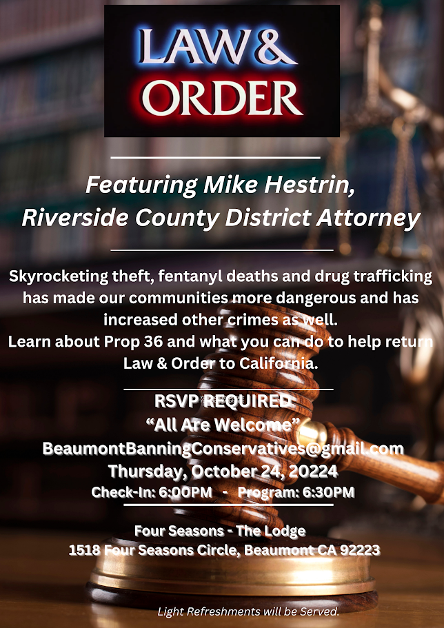 Law & Order featuring Mike Hestrin, DA @ Four Seasons The Lodge