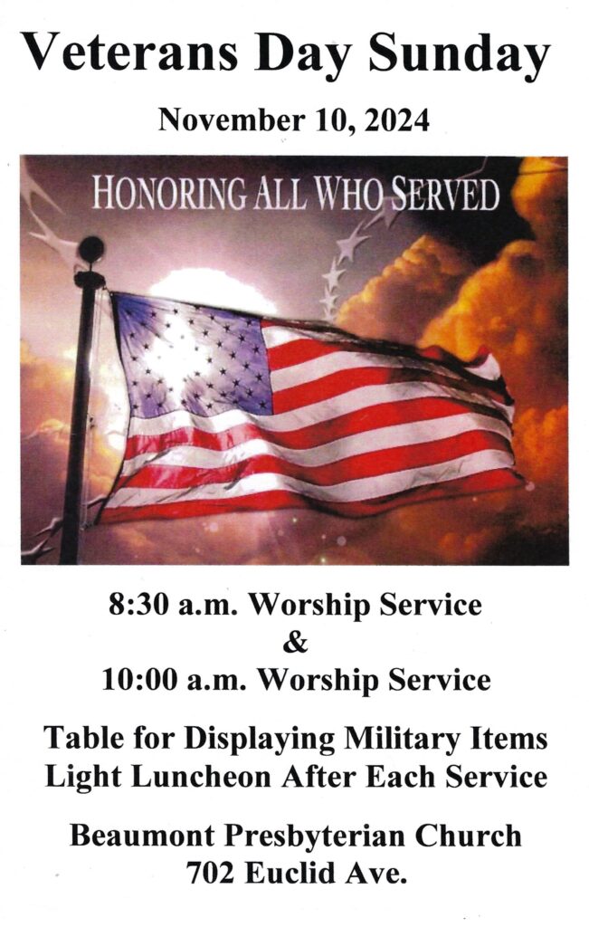 Veterans Day Sunday @ Beaumont Presbyterian Church | Beaumont | California | United States