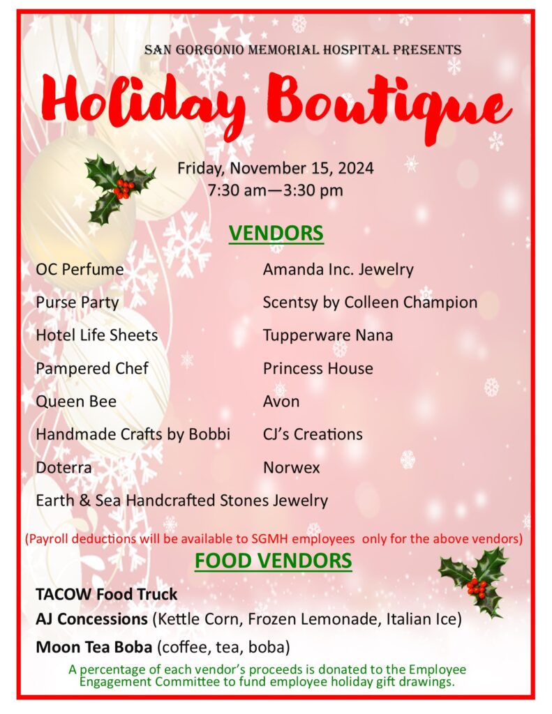 Holiday Boutique - SGMH @ San Gorgonio Memorial Hospital | Banning | California | United States