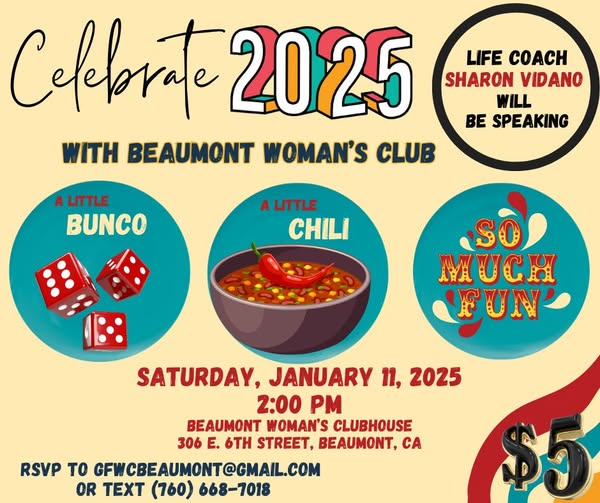 Beaumont Woman's Club "Celebrate 2025" @ Beaumont Woman's Clubhouse | Beaumont | California | United States