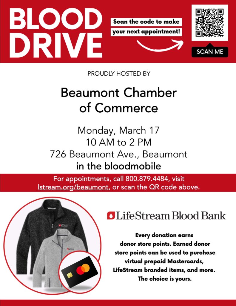 Blood Drive @ Beaumont Chamber of Commerce | Beaumont | California | United States