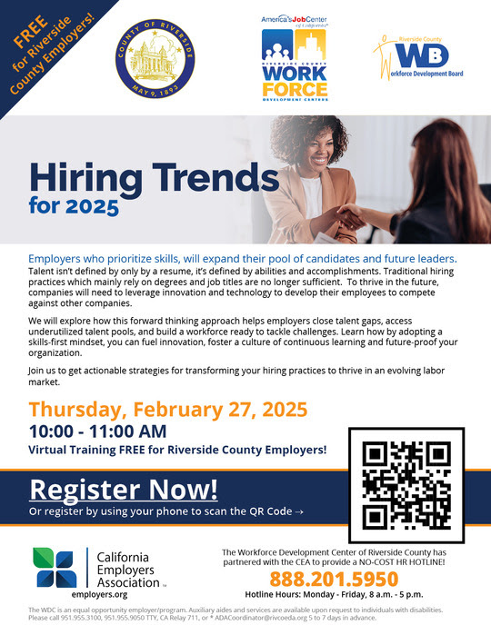 Free Virtual Training Hiring Trends 2025 @ Virtual | Beaumont | California | United States